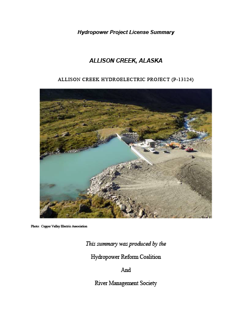Allison Creek Project, Allison Creek, Alaska