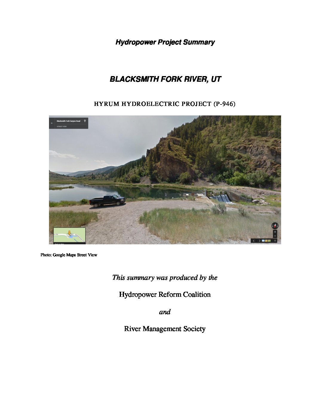 Hyrum Project, Blacksmith River, Utah