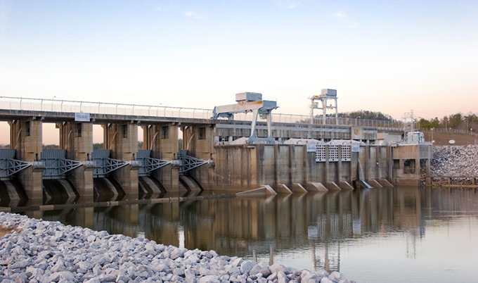 H. Neely Henry Dam, built and operated by Alabama Power Company, on the Coosa River. | Kerry Sanders