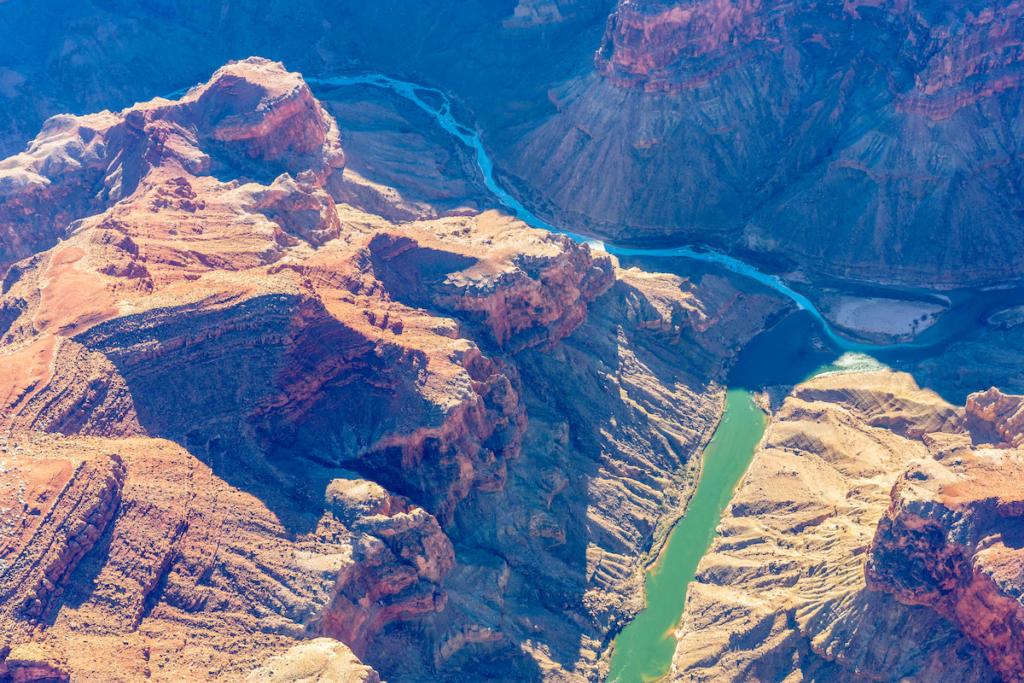 Confluence of the LCR and Colorado River; Credit: EcoFlight