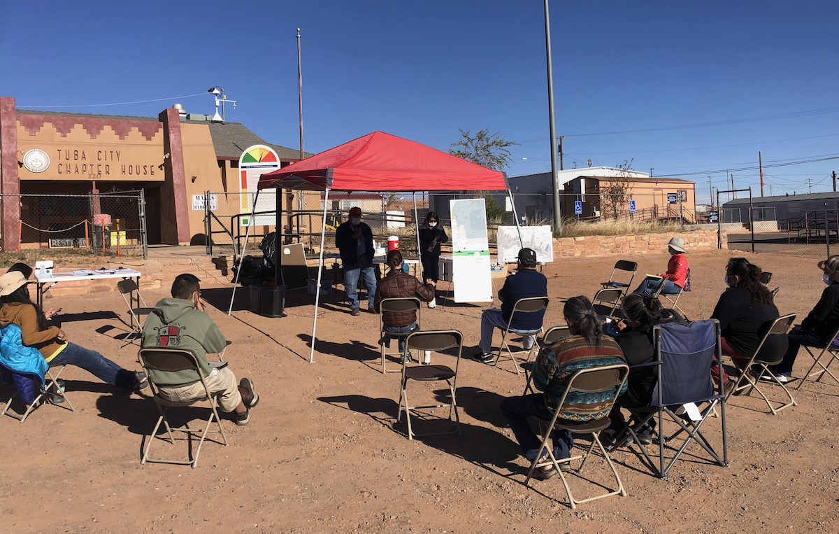 LCR community outreach meeting at the Tuba City Chapter House on the Navajo Nation; Credit: Mike Fiebig