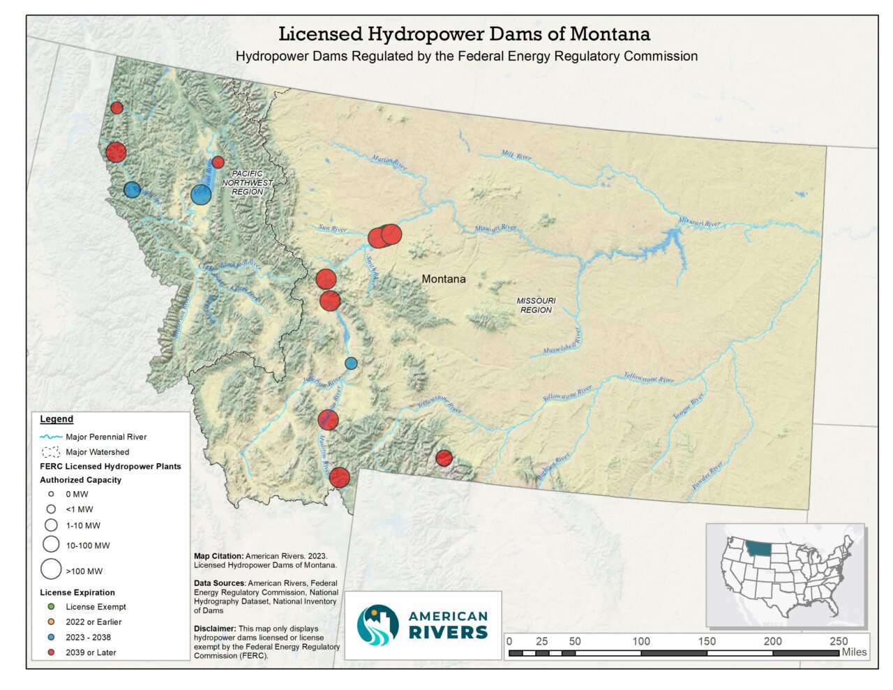 Maps: Licensed Hydropower Dams of the US and Regions | Hydropower ...