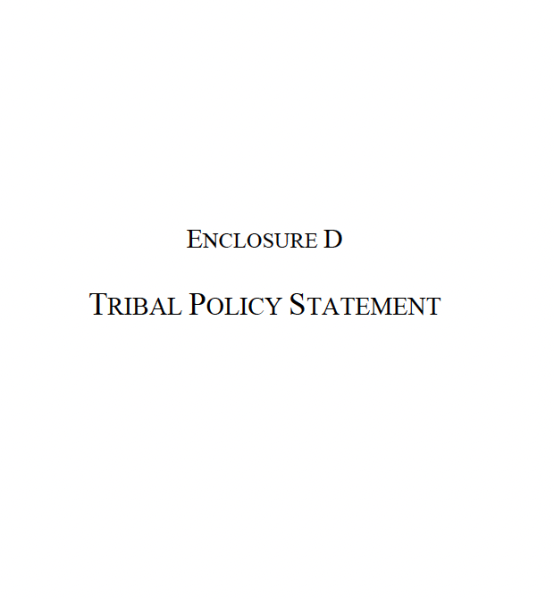 Tribal Policy Statement