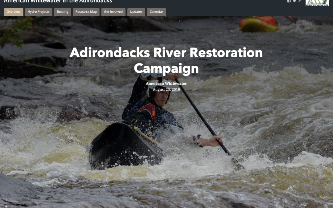 Adirondacks River Restoration Campaign Story Map